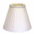 Homeroots 4 in. White Slanted Pleat Chandelier Silk Lampshades, 6PK 470085